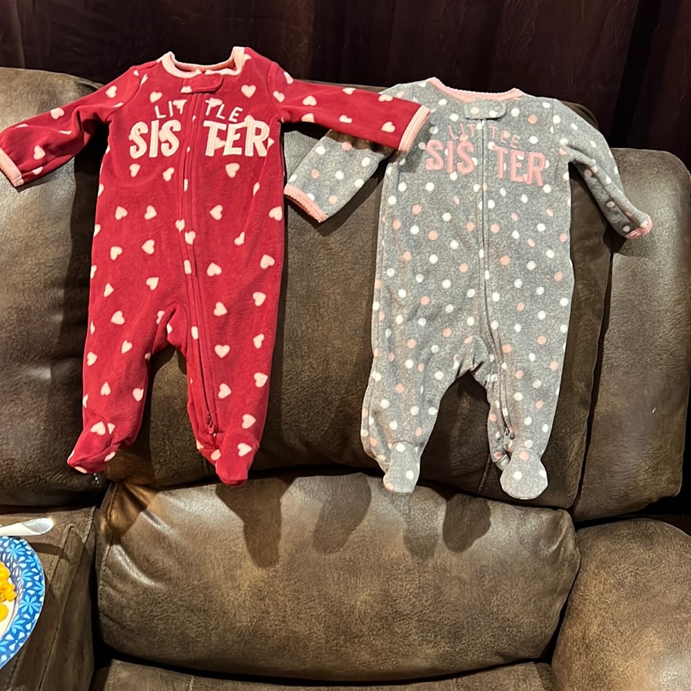 3 month baby girl sleepers